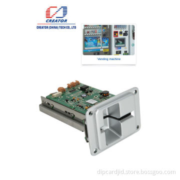 Manual Insert Dip Card Reader With Card Latch Function , IC Smart Card Reader